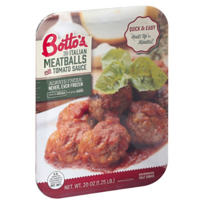 Bottos Italian Meatballs In Sauce - 20 OZ - Image 1