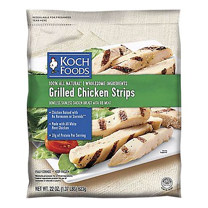 Koch Foods Chicken Strips Grilled - 22 OZ - Image 1