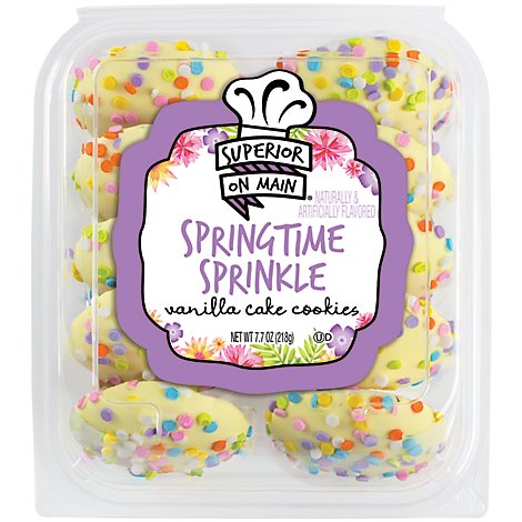 Superior On Main Springtime Sprinkle Vanilla Cake Cookies Multi-pack - 7.7 OZ
