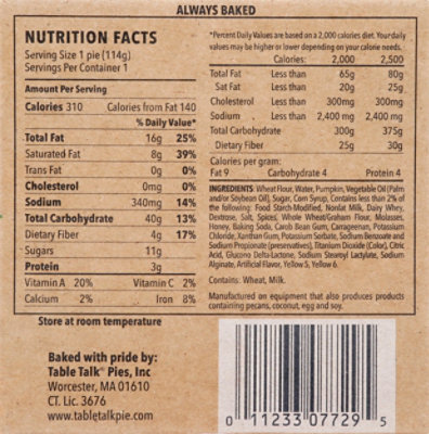 Table Talk Pumpkin Mini Pie - 114 GR - Image 6