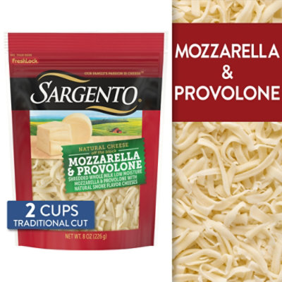 Sargento Shredded Mozzarella & Provolone Natural Cheeses - 8 Oz - Image 1