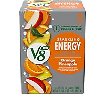 V8 Sparkling Orange Pineapple Energy Drink Pack - 4-11.5 Fl. Oz.