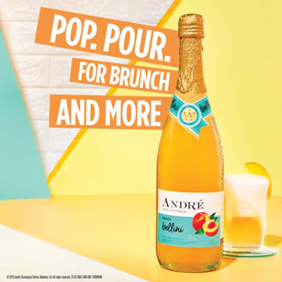 Andre Wine Cocktails Peach Bellini - 750 Ml. - Image 4