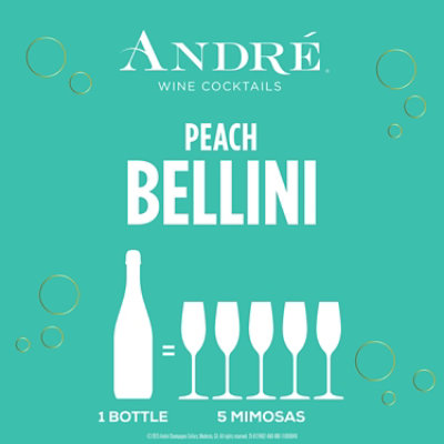 Andre Wine Cocktails Peach Bellini - 750 Ml. - Image 4