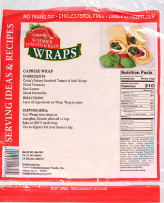 Cedar's Tomato Basil Wrap - 10 OZ - Image 6