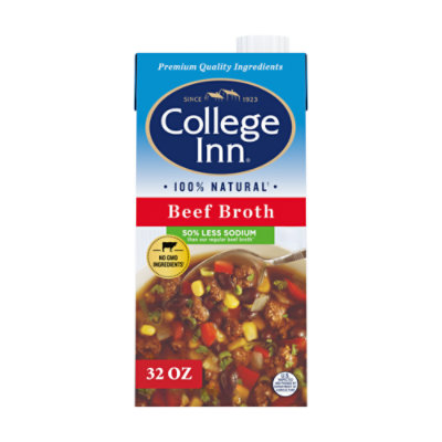 College Inn Low Sodium Beef Broth - 32 OZ - Image 1