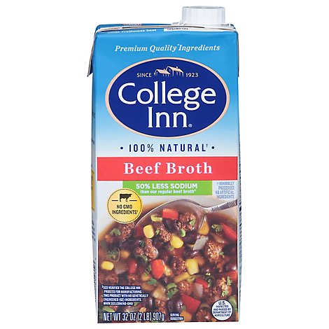 College Inn Low Sodium Beef Broth - 32 OZ