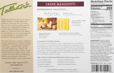 Talluto's Riccota Cheese Crepe Manicotti - 15 OZ - Image 6