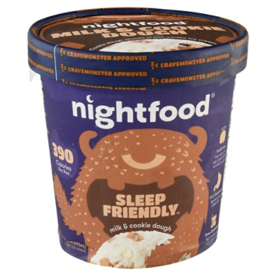 Nightfood Milk & Cookie Dough Ice Cream - 16 FZ - Image 3