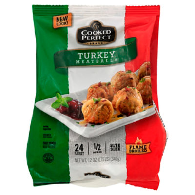 Cooked Perfect Turkey Meatballs - 12 Oz. - Image 1