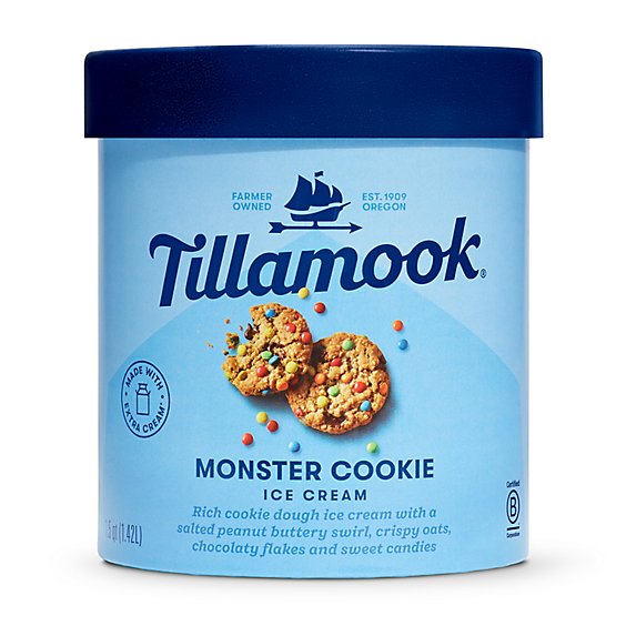 Tillamook Monster Cookie Ice Cream - 48 Oz