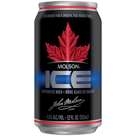 Molson Ice Beer North American Style Lager 5.6% ABV Cans - 18-12 Fl. Oz.