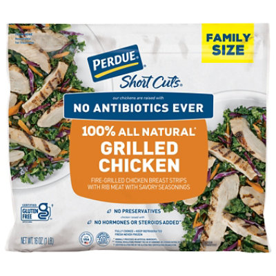 PERDUE Short Cuts Original Grilled Carved Chicken Breast Strips No Antibiotics Ever In Bag - 16 Oz - Image 3