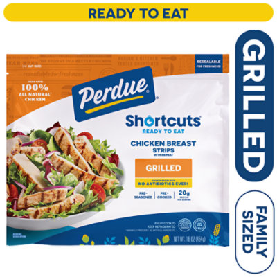 PERDUE Short Cuts Original Grilled Carved Chicken Breast Strips No Antibiotics Ever In Bag - 16 Oz - Image 2