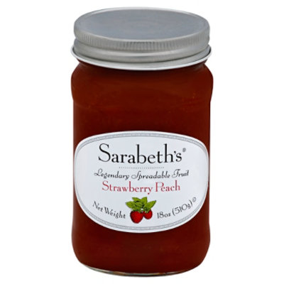 Sarabeths Strawberry Peach Fruit Spread - 18 OZ - Image 1