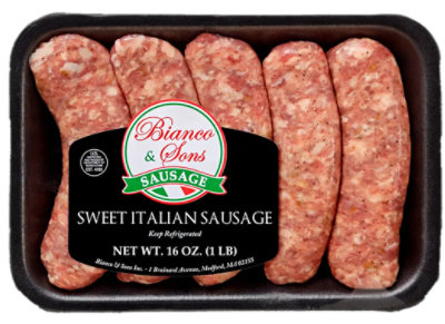 Bianco Sweet Italian Pork Sausage - 1 Lb - Image 1