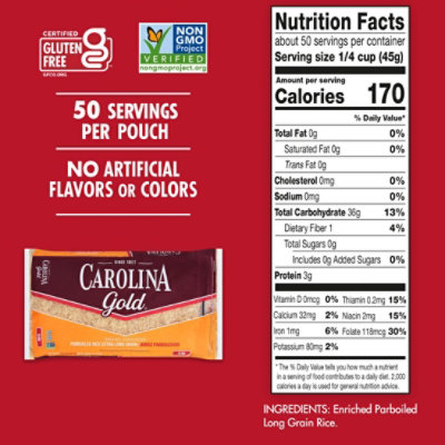 Carolina Gold Extra Long Grain Rice - 5 Lb - Image 7