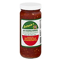 Antonios Pepper Hot Chopped Regular - 16 OZ - Image 1
