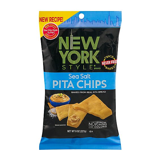 New York Style Sea Salt Pita Chips - 8 OZ