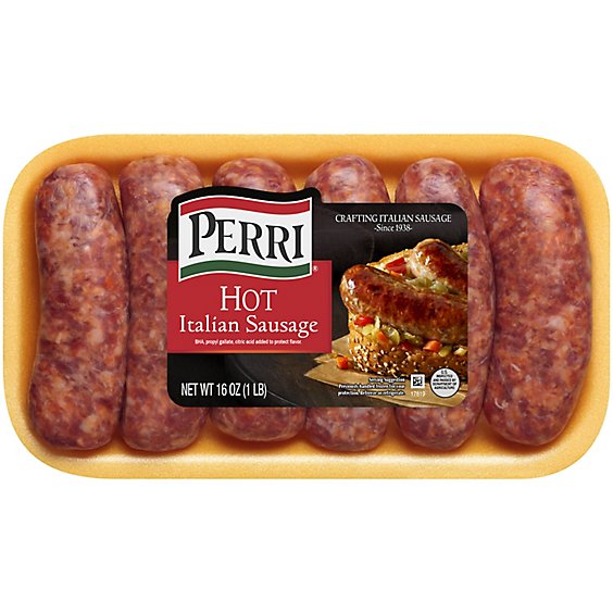 Perri Hot Italian Sausage - 16 OZ