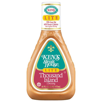 Kens Steak House Thousand Island Salad Dressing Light 50% Less Fat 16 Oz - 16 FZ - Image 2