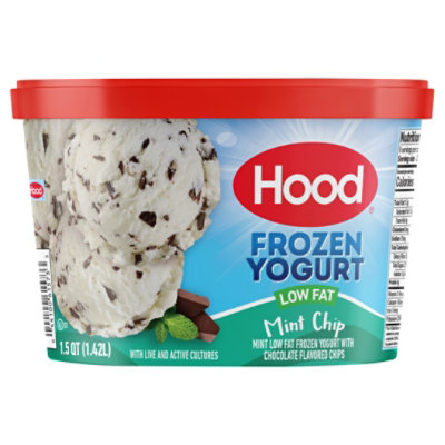 Hood Mint Chocolate Chip Lowfat Frozen Yogurt - 1.5 Quart - Image 3