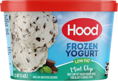 Hood Mint Chocolate Chip Lowfat Frozen Yogurt - 1.5 Quart - Image 6