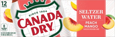 Canada Dry Peach Mango Sparkling Seltzer Water - 12-12 FZ - Image 5