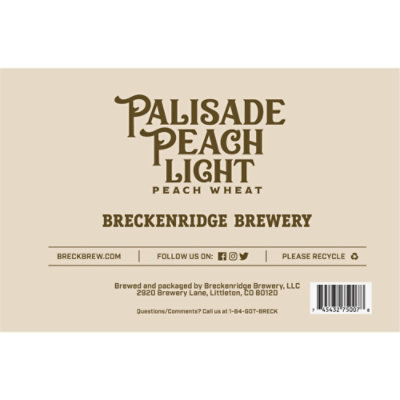 Breckenridge Brewery Palisade Peach Light Beer In Cans - 6-12 Oz - Image 4