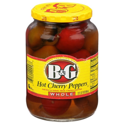 B & G Hot Red & Green Cherry Pepper - 32 FZ - acmemarkets
