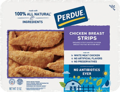 PERDUE REFRIGERATED BREADED No Antibiotics Ever Chicken Breast Strips Tray Case - 12 Oz - Image 2