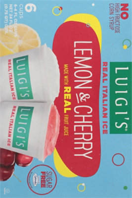 Luigis No Sugar Variety Lemon Cherry Italian Ice - 24 FZ - Image 5