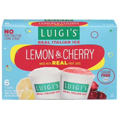 Luigis No Sugar Variety Lemon Cherry Italian Ice - 24 FZ - Image 1