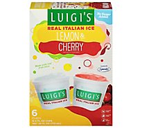Luigis No Sugar Variety Lemon Cherry Italian Ice - 24 FZ