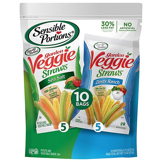 Sensible Portions Garden Veggie Straws Variety Pack - 10 Count