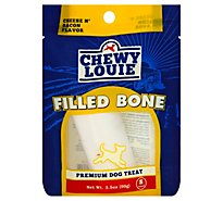 Chewy Louie Dog Treat Filled Bone Cheese N Bacon Small - Each