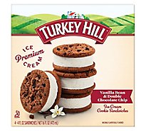 Turkey Hill Vanilla Bean N Double Chocolate Chip Ic Cookie Sandwich - 16 FZ