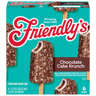 Friendly's Chocolate Cake Krunch Ice Cream Bars Box - 6 Count - Image 4