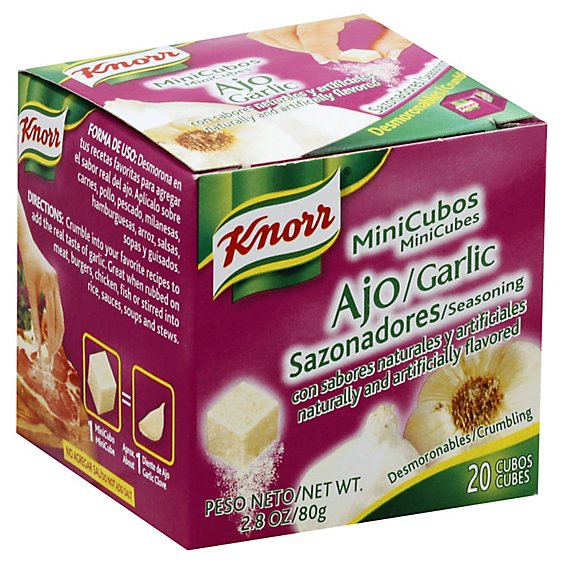 Knorr Hispanic Mini Cubes Garlic - 2.8 OZ