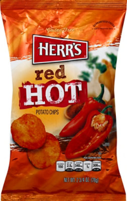 Herrs Red Hot Potato Chips - 2.75 OZ - Image 2