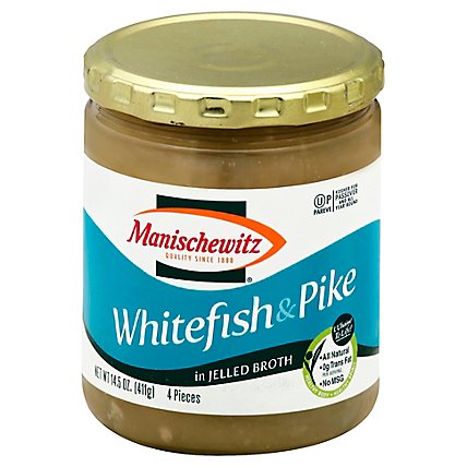 Manischewitz Whitefish Pike In Jelled Broth - 14.5 OZ - Image 1