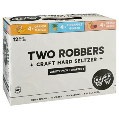 Two Robbers Seltzer Variety Pack In Cans - 12-12 FZ - Image 1