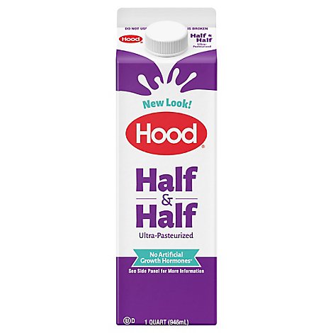 Hood Half And Half Ultra Pasteurized - 32 Fl. Oz.