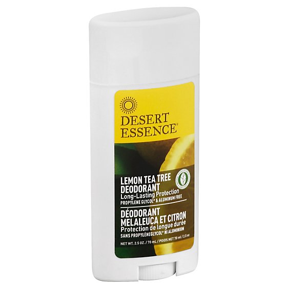 Desert Essence Lemon Tea Tree Solid Deodorant - 2.5 OZ