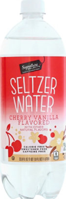 Signature SELECT Cherry Vanilla Seltzer Water - 1 Liter - Image 2