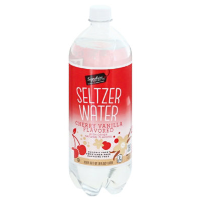 Signature SELECT Cherry Vanilla Seltzer Water - 1 Liter - Image 1