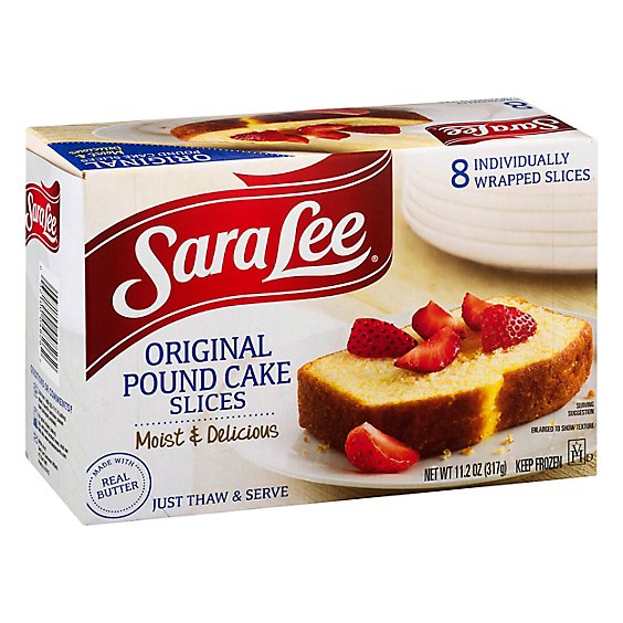 Sara Lee Pound Cake Slices Original 8 Count Frozen  OZ - Shaw's