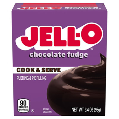 Jell-O Cook & Serve Chocolate Fudge Pudding & Pie Filling Mix Box - 3.4 Oz - Image 4