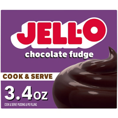 Jell-O Cook & Serve Chocolate Fudge Pudding & Pie Filling Mix Box - 3.4 Oz - Image 2