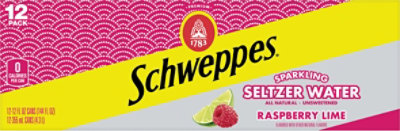 Schweppes Seltzer Raspberry Sparkling - 12-12 FZ - Image 6